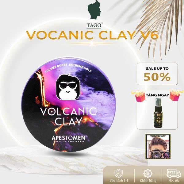 Sáp vuốt tóc VOLCANIC CLAY v6 2026 - tặng kèm Gôm xịt tóc