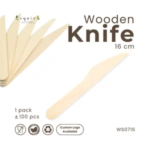 Wooden Knife / Pisau Cake / Pisau Kayu 16,5 Cm / 100 Pcs / WS0716