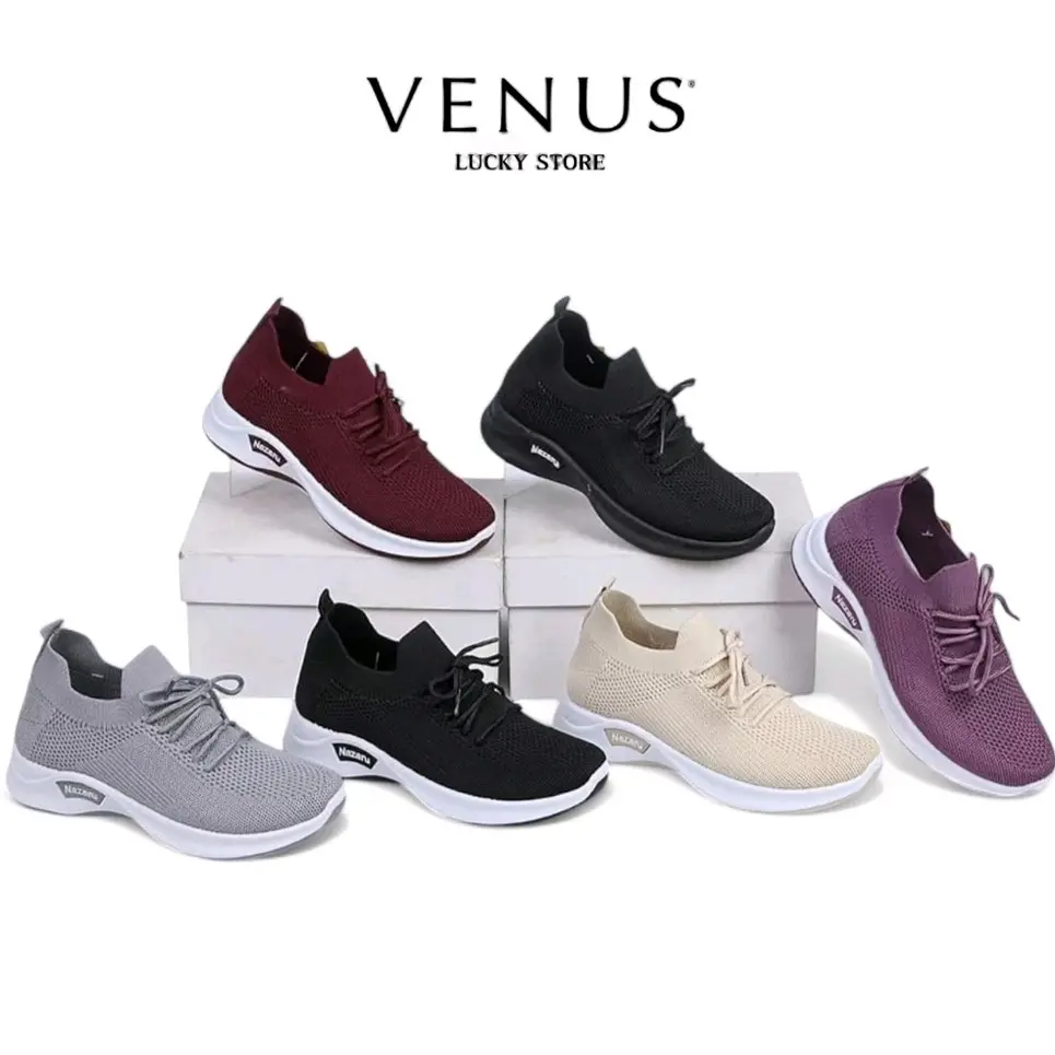 Sepatu Olahraga Wanita Senam /Jumba/Aerobik / Gym Sepatu rajut import (Size 36-40) free Box