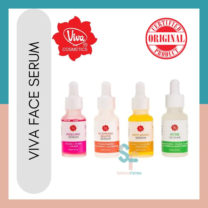 Viva Serum Wajah 20ml-Peelin Serum/Anti Aging Serum/White Glowing Serum 1
