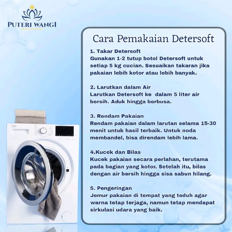 Puteri Wangi Detergen 1 Liter - Aroma New Akasia  Bersihkan pakaian dengan kesegaran baru 2