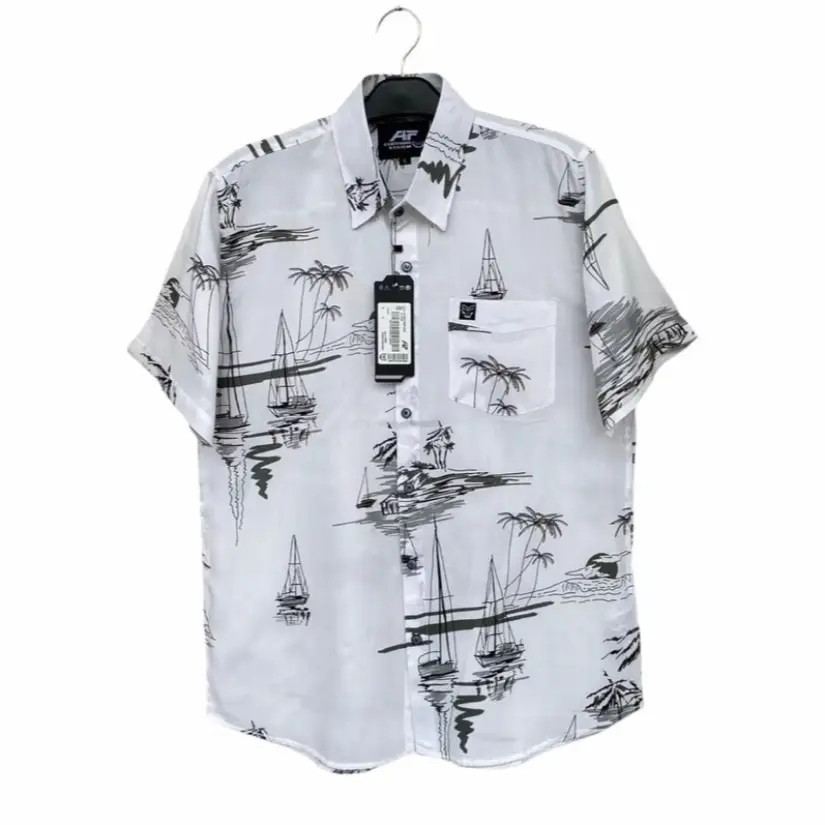 AIF KEMEJA MOTIF PRIA WANITA BAHAN RAYON PREMIUM Tangan Pendek Semi Santai