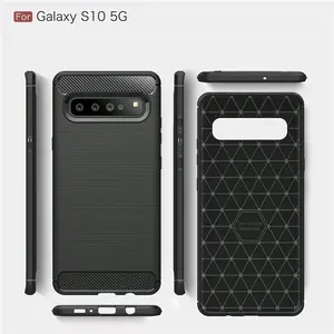 SINAR CASE SLIM FIT CARBON COMPATIBLE WITH SAMSUNG S10 S10 5G S10+ S10E S10 LITE SOFTCASE SILIKON FIBER MULTI CASING