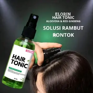 ELORIN Hair Tonic Vitamin Rambut Aloevera & Red Ginseng 60 mL Solusi Rambut Rontok dengan Vitamin untuk Kesehatan Rambut Anda Extract Perawatan Kering Menumbuhkan Haircare