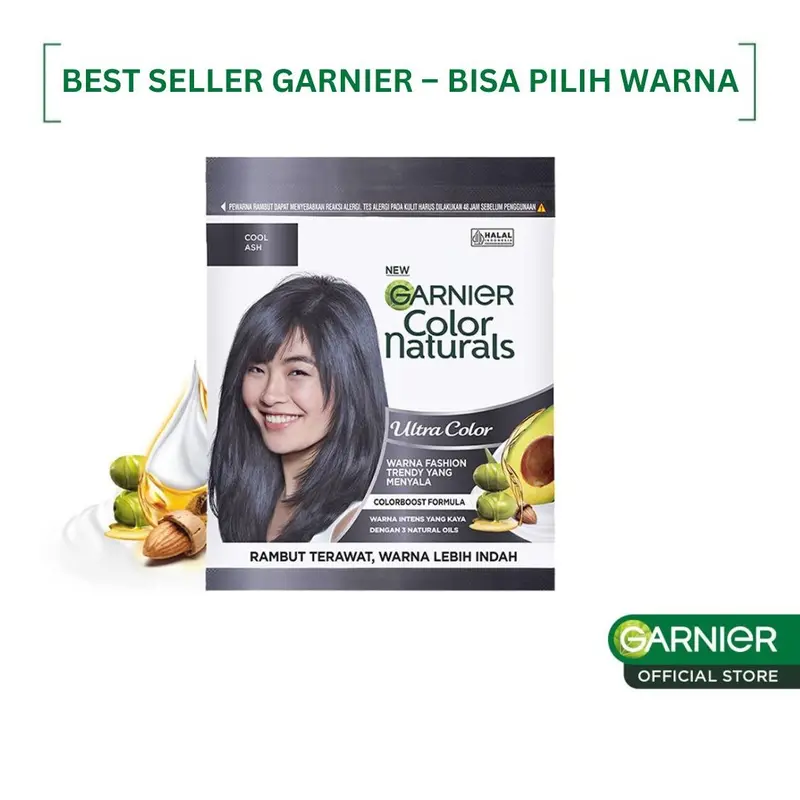 Garnier Color Naturals - VIRAL TIKTOK Cat Rambut isi 4 sachet (BISA MIX LEBIH HEMAT) - Semir rambut - Pewarna rambut - lebih murah 1