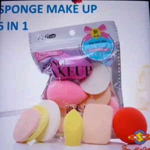 Kelion Sponge Makeup 5 in 1 - Pembersih Makeup dengan 5 Sponge Berbeda untuk Hasil Makeup yang Lebih Tepat