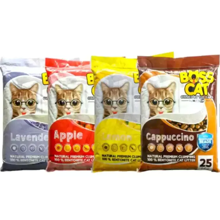 BOSS CAT Pasir Kucing Gumpal Bentonite Wangi 25 Liter