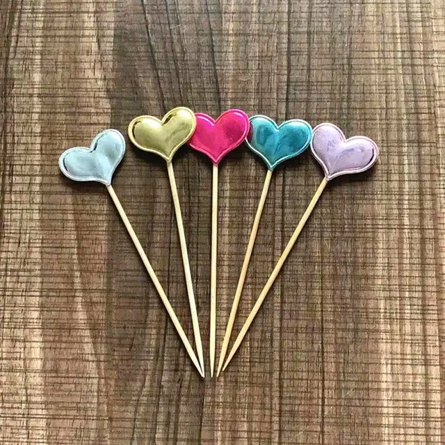 Cake Topper Tusuk Bentuk Love Bintang Mahkota Isi 5 Pcs 4