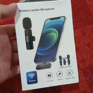 LENTIVEN Wireless Mikrofon dengan Clip on Wireless microphone Mikrofon