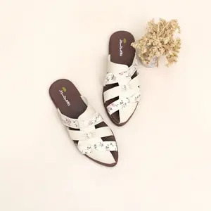 sandal mules wanita Jambrella CALLYSTA CREAM sandal mules simple Shoes Sendal