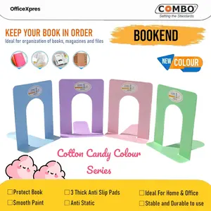 Pembatas Buku Besi / Metal Bookends / Bookend / Penahan Buku / Penyangga Buku / Penyekat Buku No.7 COMBO Desk