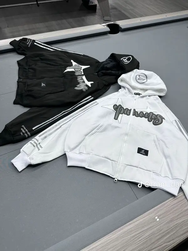 HOODIE JAKET BOXY ZIPPER REFLEKTIF MENYALA UNISEX SABLON FOAMING (EPIMONOS) DOBLE ZIPPER YKK 1