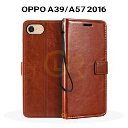 Custodia Portafoglio In Pelle Con Chiusura Magnetica Per Oppo A57 4G / Oppo A57s, Colore Blu, Con Slot Carte E Funzione Stand