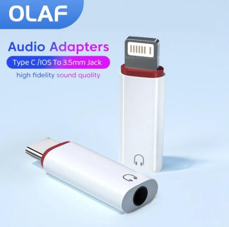 Bộ Chuyển Đổi giắc cắm Lightning sang AUX, Cổng Lightning sang 3,5 MM, Tương thích với iPhone 14, 13, 12Pro, Đầu nối tai nghe Type C, Bộ chia âm thanh, Phụ kiện điện thoại