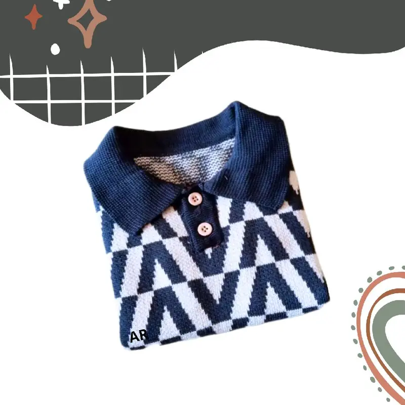 Baju Rajut Polo Anak Unisex Usia 1-6 Tahun knitted premium Anak-Anak Laki-Laki 1
