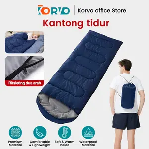 Sleeping Bag Polar Bulu Tebal Kantong Tidur Hangat Waterproof Sleeping Bag Grid Sleeping Bag Kantong Tidur /Slepingbag