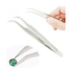 Pinset Bengkok Pinset Lancip Tweezer 85mmx9mm anti karat