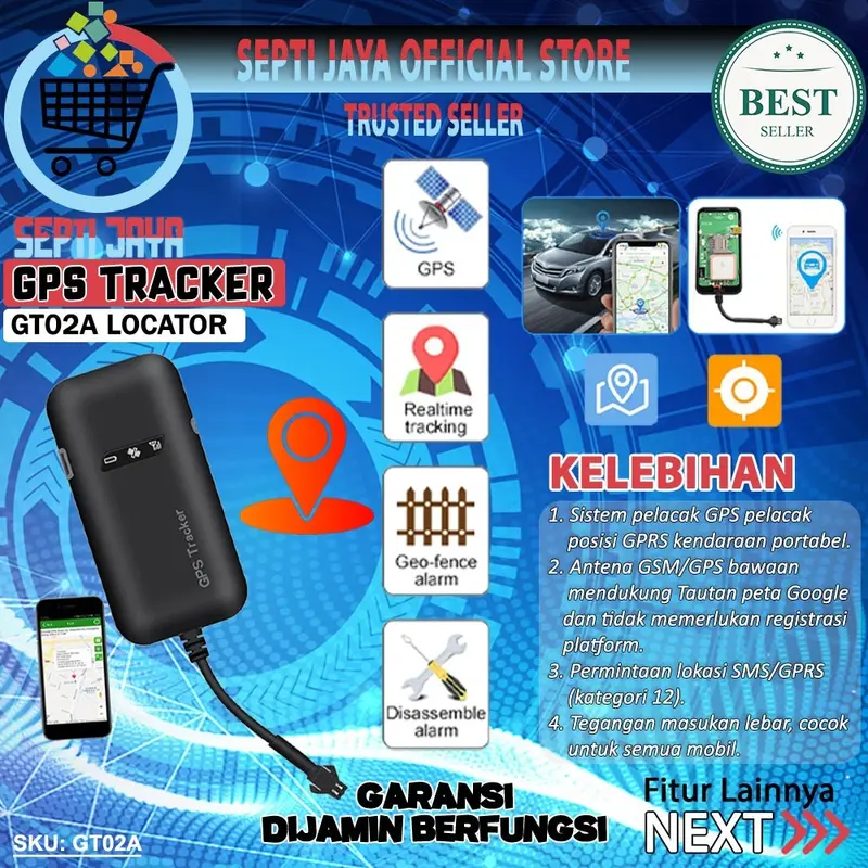 Mini GPS Tracker GT02A Perangkat Pencari Pelacak Lokasi Tracking Location Real Time Pelindung Keamanan Anti Lost Hilang Maling Perlindungan Privasi Untuk Kendaraan Mobi Car Motor 0