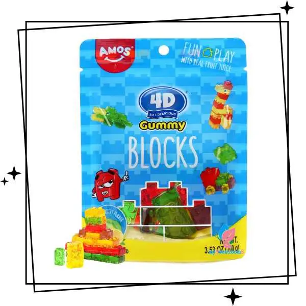 Amos Gummy Candy / Permen Lunak / Permen Jelly 4D Susu Camilan Jeli Makanan Snacks Food