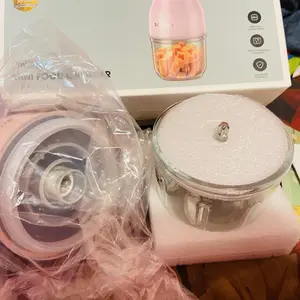 (BISA COD) SAMONO Mini Food Chopper 300ml – Penggiling Daging & MPASI Bayi, 6 Mata Pisau Stainless 【SW-C190】