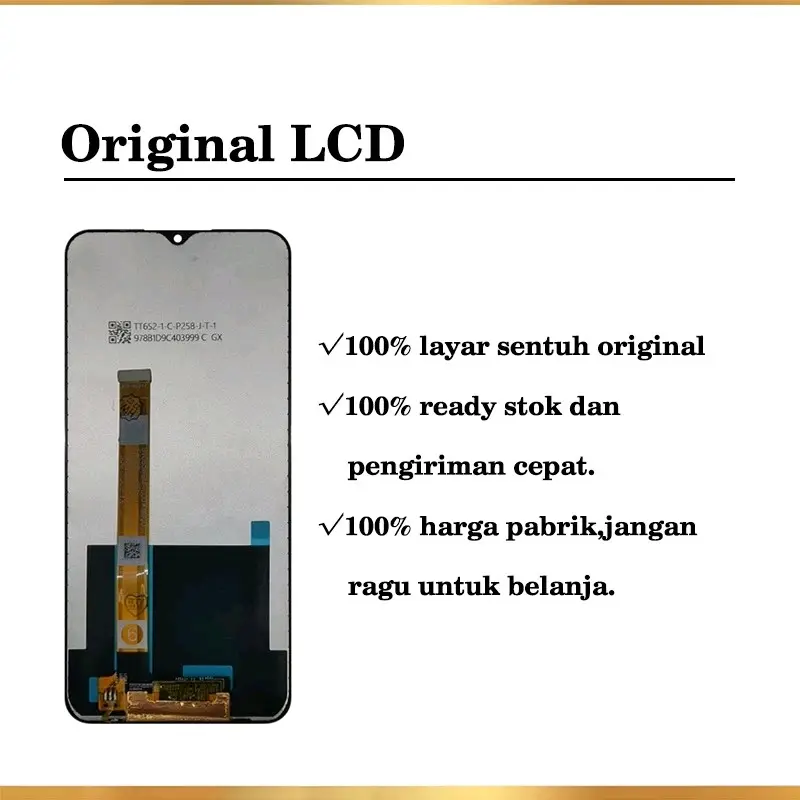LCD TOUCHSCREEN R3ALME C35 FULLSET ORIGINAL + ANTIGOREA 1