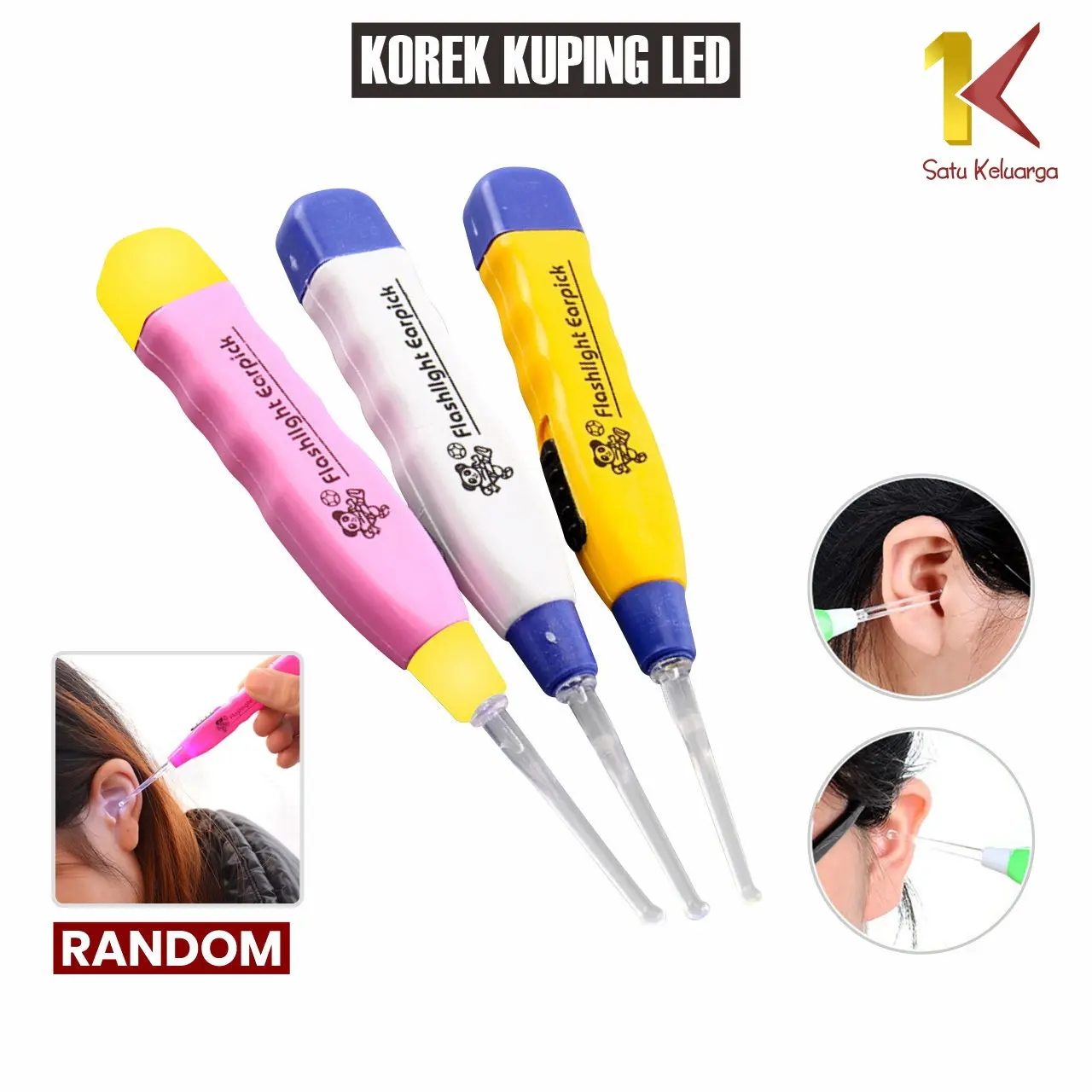 [COD] SK C944 Alat Pembersih Telinga dengan Lampu Led Removal Praktis