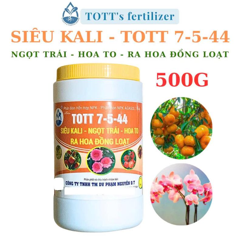 Phân bón Siêu Kali to trái đẹp trái hoa đẹp màu phù hợp với mọi loại cây trồng hủ 500g