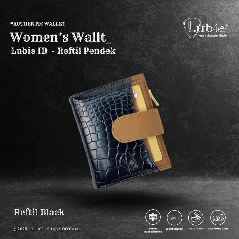 LUBIE Dompet mini wanita | Dompet lipat koin | PU Leather Reftil Pendek Kulit 1