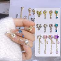 Gambar 10 Pcs Hiasan Kuku Pita Logam Silver Berlian Busur Liontin Tetesan Air Aksesoris Nail Art - Pita dari Shinycat Kota Tangerang 5 Tokopedia