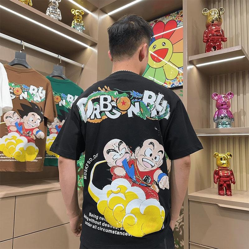 Fashion Dragon Ball Anime Character T-shirt Short Sleeve Wukong Cartoon Trendy T-shirt Clothing Casual Cosplay 6