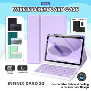 ( KHUSUS CASE + KEYBOARD ) untuk Infinix Xpad 20 11" / Xpad 30E 30 E Wireless Bluetooth Keybord Kibord Flip Casing Book Cover Sarung Kesing Flipcase Flipcover Bookcover