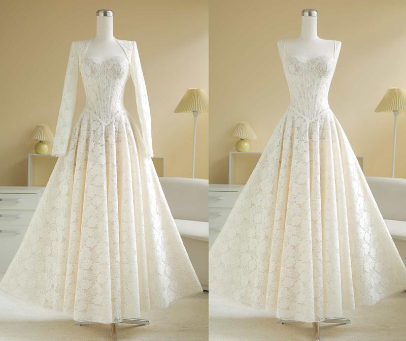  SÒ VINTAGE - CELINA đầm ren cao cấp kèm áo khoác 