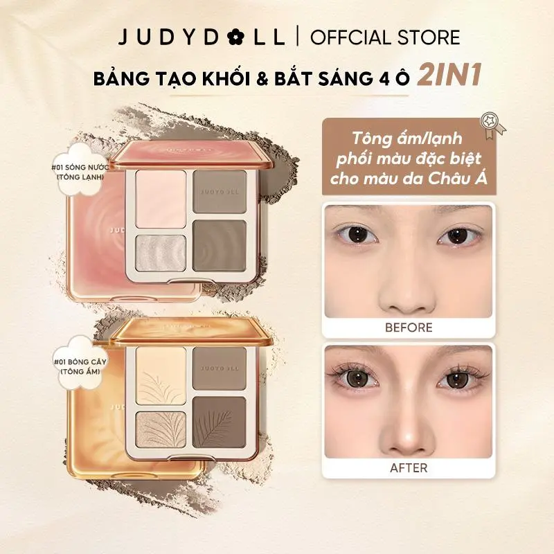 [NEW] Combo Judydoll Bảng Phấn Tạo Khối và Son Kem Lip Powder Cream 3