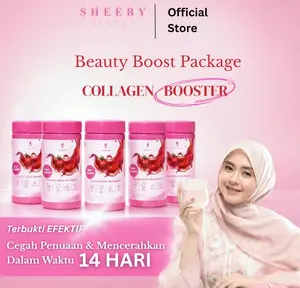 [5 BOX] SHEEBY Collagen Drink Booster – (Extra 150gr) | Minuman Collagen Drink, Vitamin C, Fish Collagen | Membantu Mencerahkan, Melembapkan, dan Menjaga Elastisitas Kulit