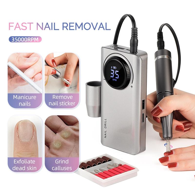 Product Introduction of Nail Grinder Nail Drill Machine Nail Polisher 0~35000rpm 30W Portable High-grade Nail Design Device Nail Care Manicure 19