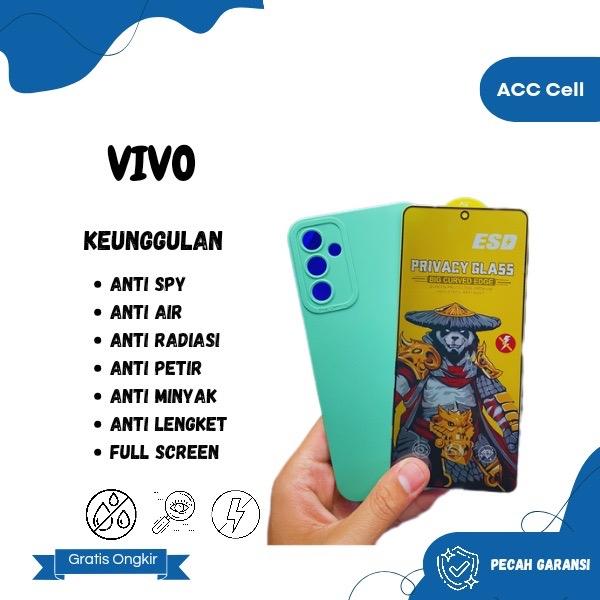 Anti Spy Glossy untuk Vivo + Bonus Case / Hf - Anti Gores Kaca VIVO ALL TYPE 3