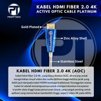 Gambar Kabel HDMI Fiber Optic Platinum Aktive (AOC).4k x 2k 2.0 2.1 UHD. -20M - 10M dari ProffTech Indonesia Kota Administrasi Jakarta Pusat 5 Tokopedia