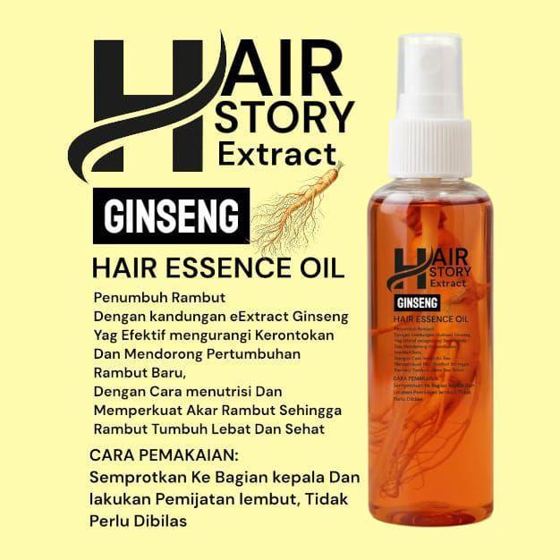 Hair Story Ginseng Hair Essence Oil Hair Tonic Perawatan Rambut Rontok Dan Pertumbuhan Rambut Dengan Extract Ginseng Efektif Mengurangi Kerontokan Dan Mendorong Pertumbuhan Rambut Baru