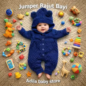 Jumper Rajut Bayi Hoodie Tebal Anti Dingin 0–6 Bulan