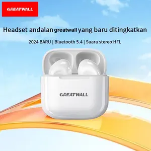 Earphone Nirkabel gw Asli Bluetooth 5.3 Headphone 9D Stereo Sound Earbud Olahraga Headset Musik HD Tahan Air Siaga Panjang Dengan Mikrofon