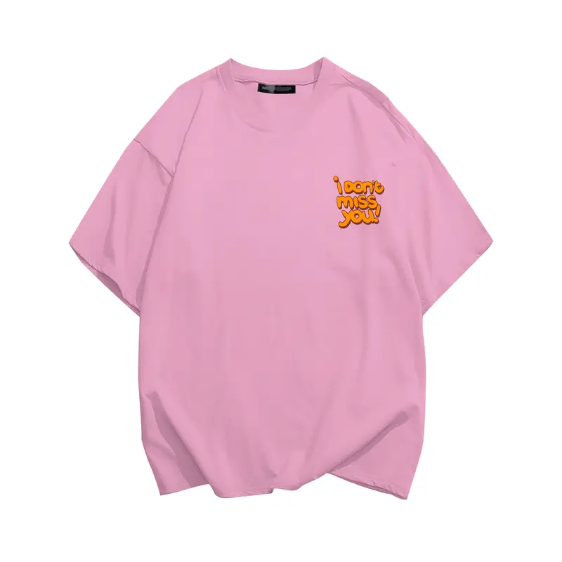 Pink Oversize Tshirt I Dont Miss You Kaos Distro 1