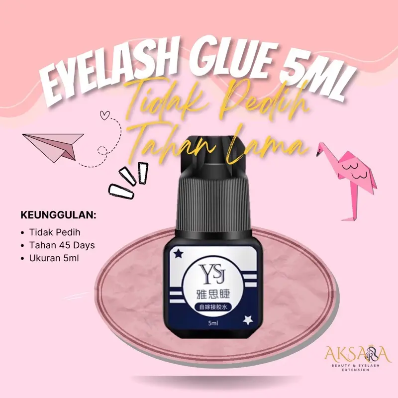 YSJ Personal Eyelash Glue Lem Extention Bulu Mata 5ml Personal Eyelash Glue Lem Extention Bulu Mata 5ml /Lem eyelash tidak pedih