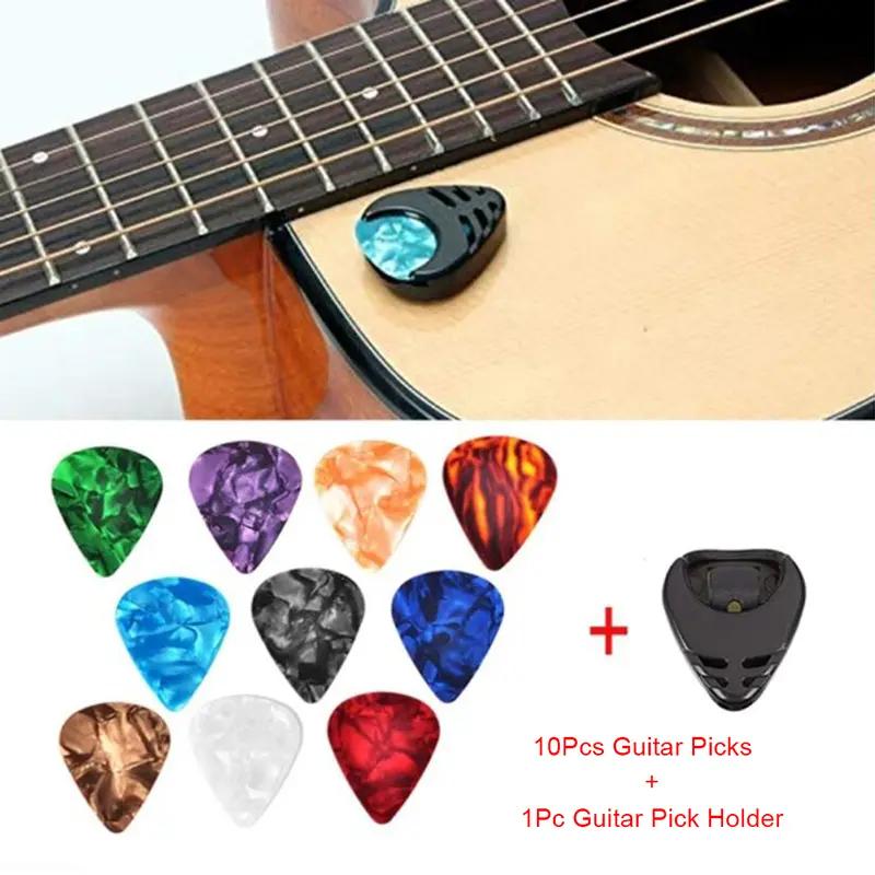 10pcs plectrums 1 máy cầm cào điện cây đàn guitar acoustic celluloid chọn màu…