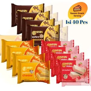 Nissin wafer 42 gram paket isi 40 pcs all varian rasa Makanan