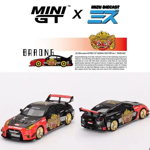 MGT00651 -  MINI GT LB-Silhouette WORKS GT NISSAN 35GT-RR Ver.1 “BARONG” MINI GT x MIZU Diecast