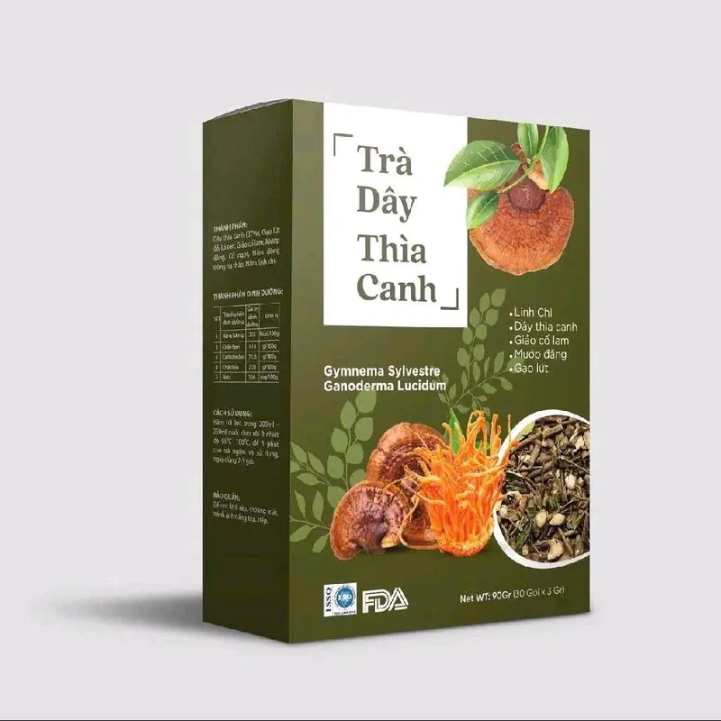 4 hộp trà đông trùng dây thìa canh hộp 30  túi lọc tốt cho người tiểu đường 3
