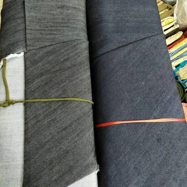 Kain jeans meteran. Bahan celana jaket kemeja. kain jeans denim stretch