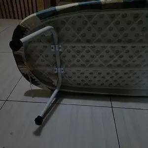 Meja Setrika Lipat Portable Mini Ukuran 58x30cm Papan Gosok Baju Duduk Lesehan Alas Setrika Uap Laundry Murah Anti Slip Perlengkapan Rumah Anak Kos