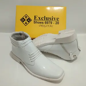Sepatu pdu Boots pria exclusive Shoes/sepatu pdh putih pria dinas kantoran/sepatu lurah camat putih Shoes