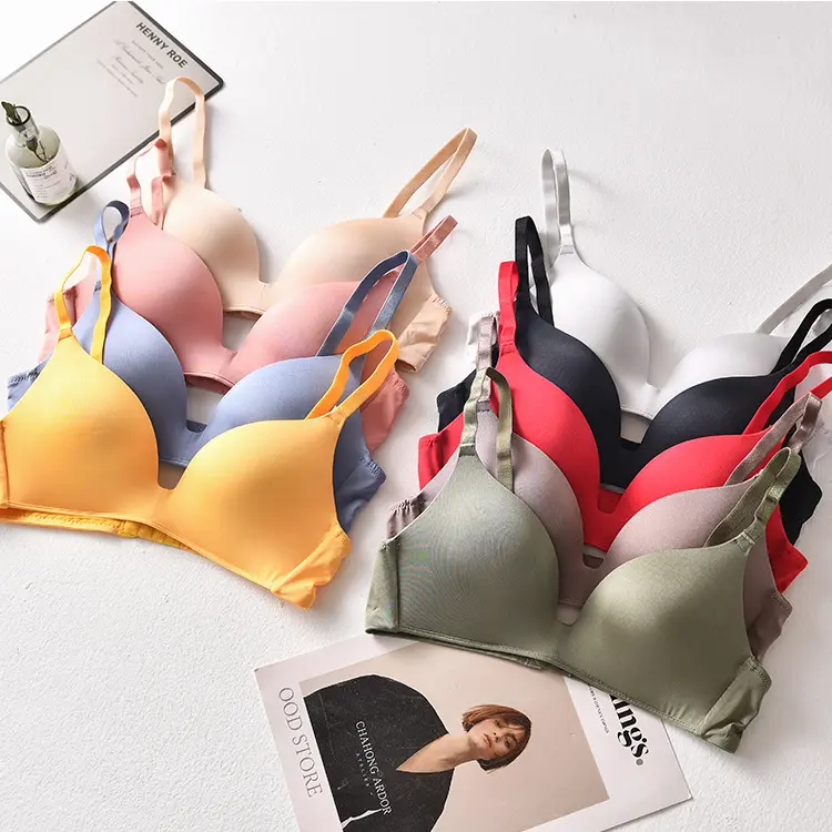 BRA TIDAK ADA KAWAT  SEAMLESS PUSH UP SIZE 32-38 TERDAPAT 3 KAIT WARNA RANDOM PAKAIAN DALAM WANITA 03 Busa Tipis Nyaman